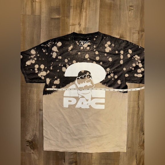 Official Tupac 2PAC Splatter Hip Hop Tee Shirt M S/S Rapper Streetwear NWOT - Picture 2 of 5